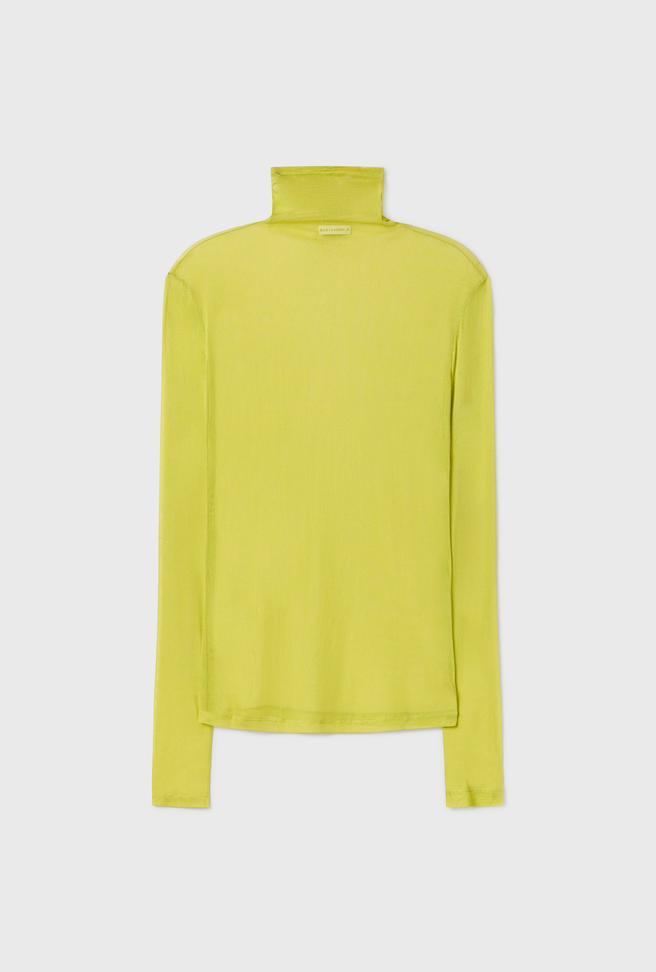 Silk Mesh Turtleneck Absinthe