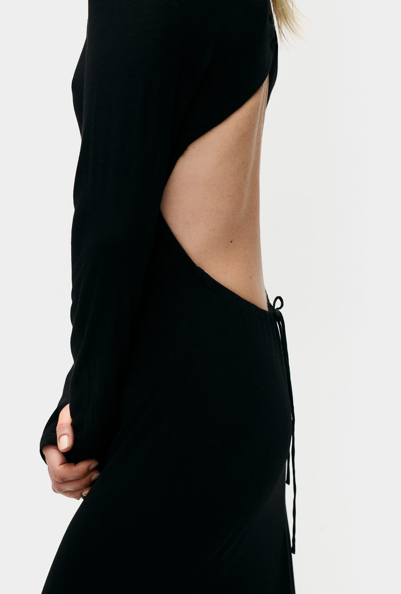 Jersey Modal Cutaway Dress Black