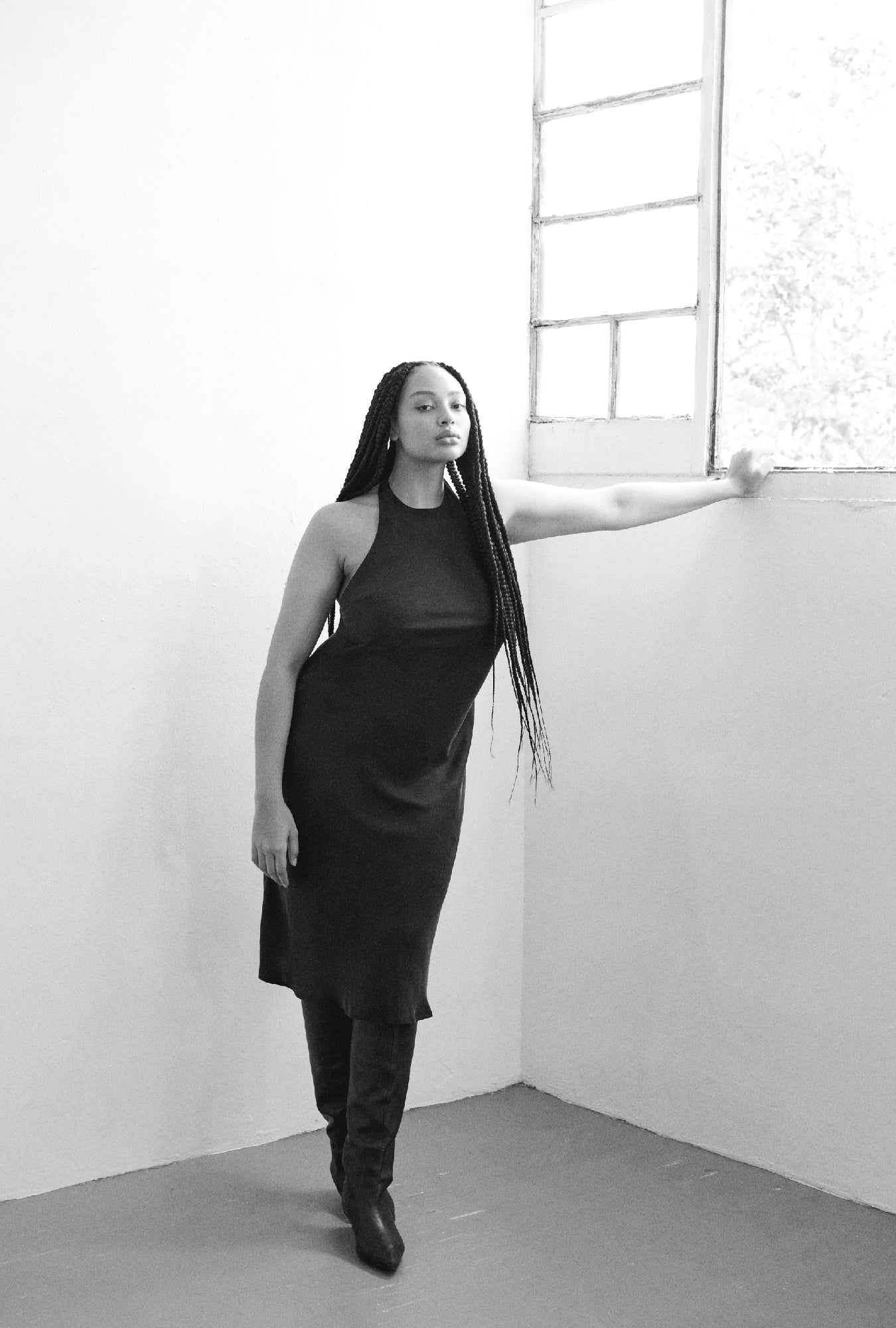 Halter Dress Black