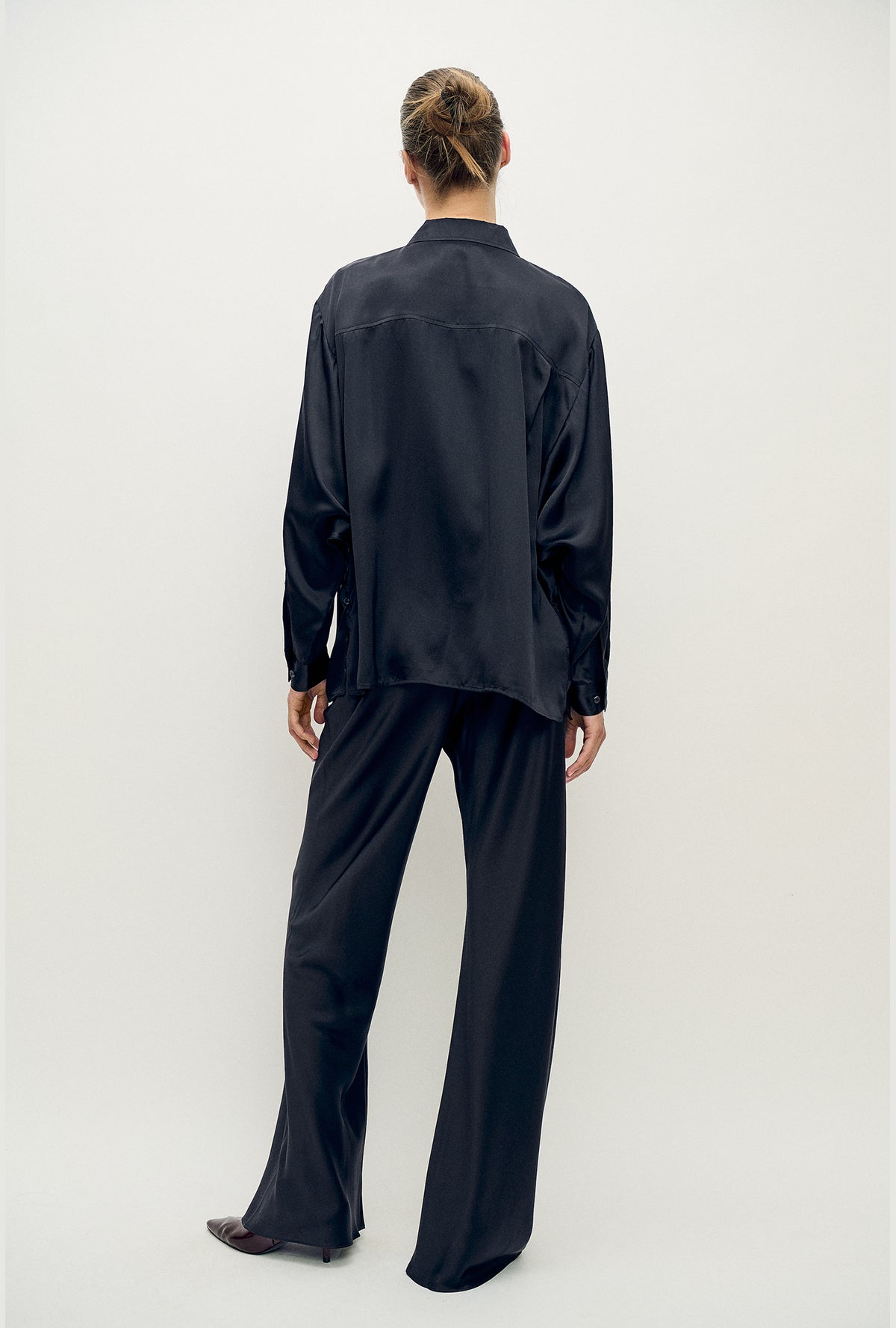 Bias Cut Pants Black